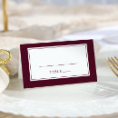 Search for burgundy place cards Bride and groom names