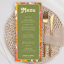Search for retro wedding menus Hippie