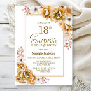 Search for floral 18th birthday invitations Botanical