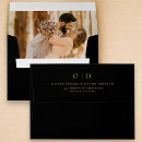 Search for black wedding envelopes Initials or monogram