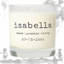 Search for baby shower candles Script typography