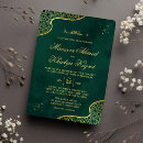 Search for rounded emerald green and gold wedding invitations Couple