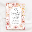 Search for floral 50th birthday invitations Elegant