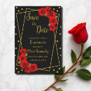 Search for red gold save the dates 15th birthday