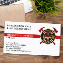 Search for volunteer business cards Firefighter