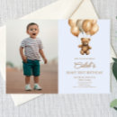 Search for simple blue 1st birthday invitations For kids