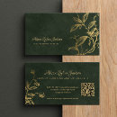 Search for green and gold business cards Administrative professional