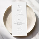 Search for monogram wedding menus Classic