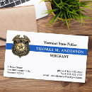 Search for police badge business cards Cop