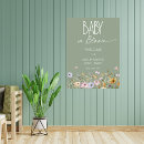Search for baby in bloom baby shower decor Sage green