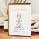 Search for bridal shower favor signs Gold
