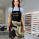Search for salon aprons Black and gold