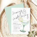 Search for cocktail bridal shower invitations Margs and matrimony