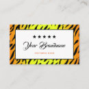Search for tiger business cards Orange