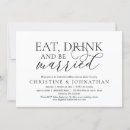 Search for dinner and drinks invitations Black and white