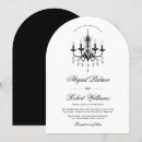 Search for chandelier wedding invitations Black and white