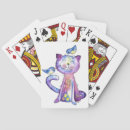 Search for cat playing cards Colorful