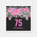 Search for 75th birthday napkins Black