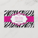 Search for pink zebra business cards Boutique