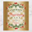 Search for strawberries wine labels Gold