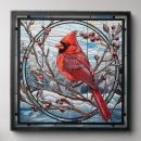 Search for cardinal bird art Red