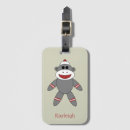 Search for monkey luggage tags Illustration