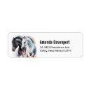Search for horse return address labels Equestrian
