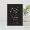 Search for elegant 50th birthday invitations Gold