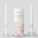 Search for elegant unity candles Watercolor flowers