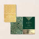 Search for green gold corporate christmas invitations Party
