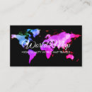 Search for travel agent business cards World map
