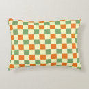 Search for green and brown pillows Checkered