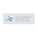 Search for airplane return address labels Boy baby shower