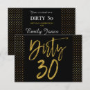 Search for dirty 30 invitations Black