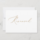 Search for gold reserved wedding signs Calligraphy