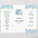Search for hydrangea wedding programs Dusty blue