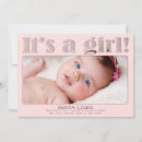 Search for its a girl birth announcement cards Cute