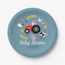 Search for tractor paper plates Baby shower
