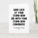 Search for good job cards Leaving work