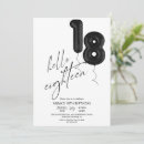 Search for black and white 18th birthday invitations Stylish