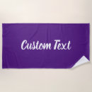Search for purple beach towels Script