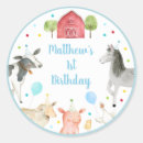 Search for farm animals stickers Barnyard birthday