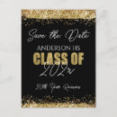 Search for glitter save the date postcards Black and gold
