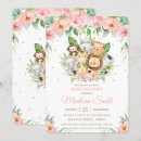 Search for monkey invitations Watercolor pink floral