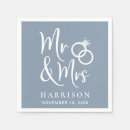 Search for mr and mrs napkins Dusty blue
