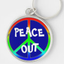 Search for peace keychains retro