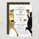 Search for gatsby birthday invitations Black and gold