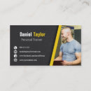 Search for athletic business cards Fitness instructor