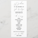 Search for outline wedding programs Black and white
