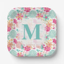 Search for monogram paper plates Teal